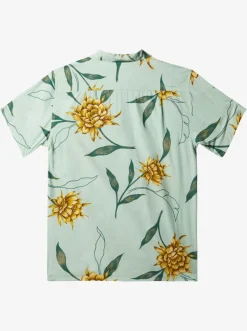 Quiksilver Shirts & Polos|Waterman Perfect Bloom Short Sleeve Shirt Subtle Green Perfect Bloom