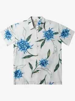 Quiksilver Shirts & Polos|Waterman Perfect Bloom Short Sleeve Shirt Antique White Perfect Bloom