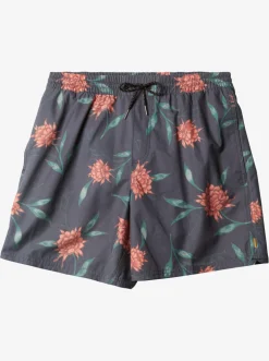 Quiksilver Elastic Waist|Waterman Perfect Bloom Volley Volleys Black Perfect Bloom Vly
