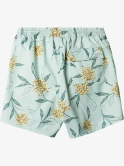 Quiksilver Elastic Waist|Waterman Perfect Bloom Volley Volleys Subtle Green Perfect Bloom Vly
