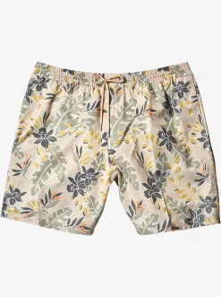Quiksilver Elastic Waist|Waterman Perfect Feel 17" Volleys Brown Rice Perfect Feel