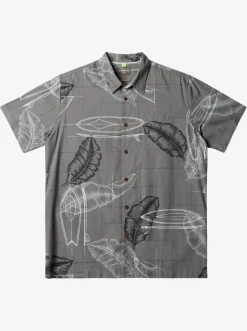 Quiksilver Shirts & Polos|Waterman Right Point Short Sleeve Shirt Granite Gray Right Point
