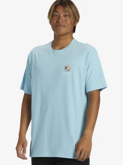 Quiksilver Tees|Waterman Rolling Tide T-Shirt Gulf Stream