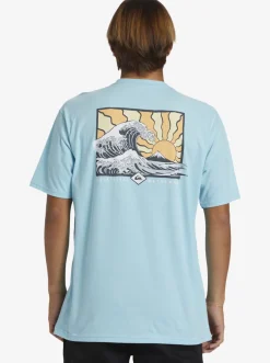 Quiksilver Tees|Waterman Rolling Tide T-Shirt Gulf Stream