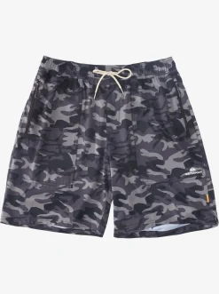 Quiksilver Amphibians|Waterman Scout Zipper Print 19" Amphibian Boardshorts Black Camo Scout