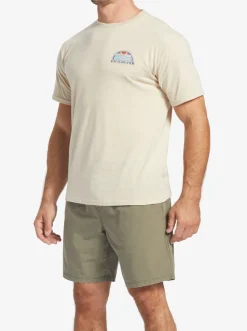 Quiksilver Tees|Waterman Set View T-Shirt Brown Rice