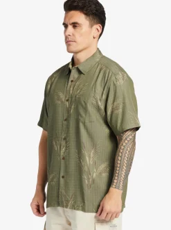 Quiksilver Shirts & Polos|Waterman Skipped Out Woven Shirt Dusty Olive Skipped Out