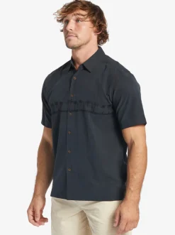 Quiksilver Shirts & Polos|Waterman Tahiti Palms Premium Anti-Wrinkle Shirt Black