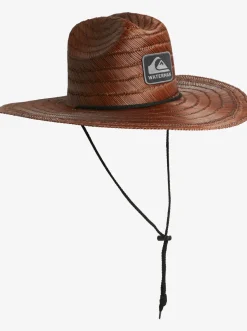 Quiksilver Hats|Waterman The Tier Straw Lifeguard Hat Dark Brown