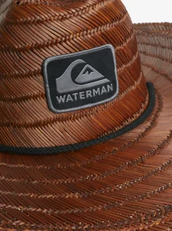 Quiksilver Hats|Waterman The Tier Straw Lifeguard Hat Dark Brown