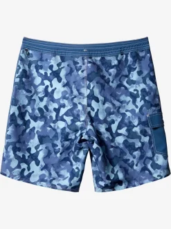 Quiksilver Boardshorts|Waterman Throwback Camo 19" Boardshorts Ensign Blue Throwback
