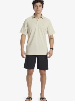 Quiksilver Shirts & Polos|Waterman Water Short Sleeve Polo Shirt Brown Rice