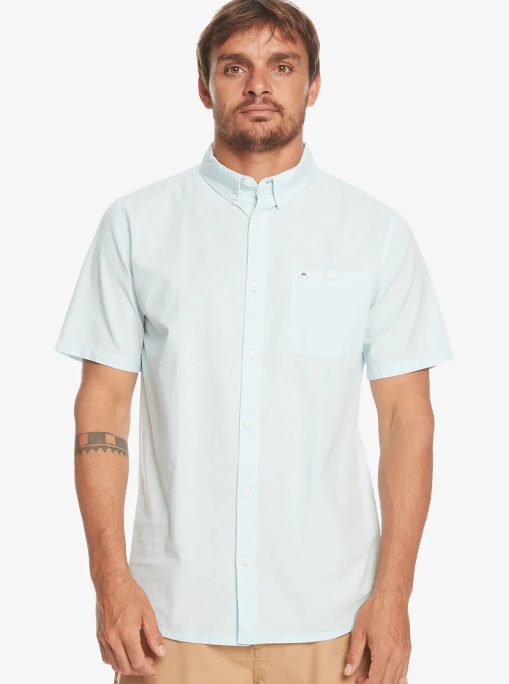 Quiksilver Shirts & Polos|Winfall Short Sleeve Shirt Clear Sky