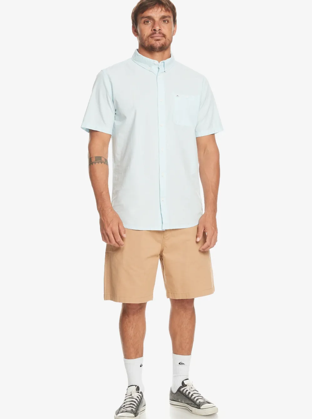 Quiksilver Shirts & Polos|Winfall Short Sleeve Shirt Clear Sky