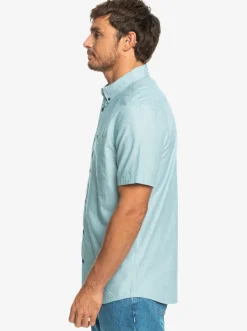 Quiksilver Shirts & Polos|Winfall Short Sleeve Shirt Moroccan Blue